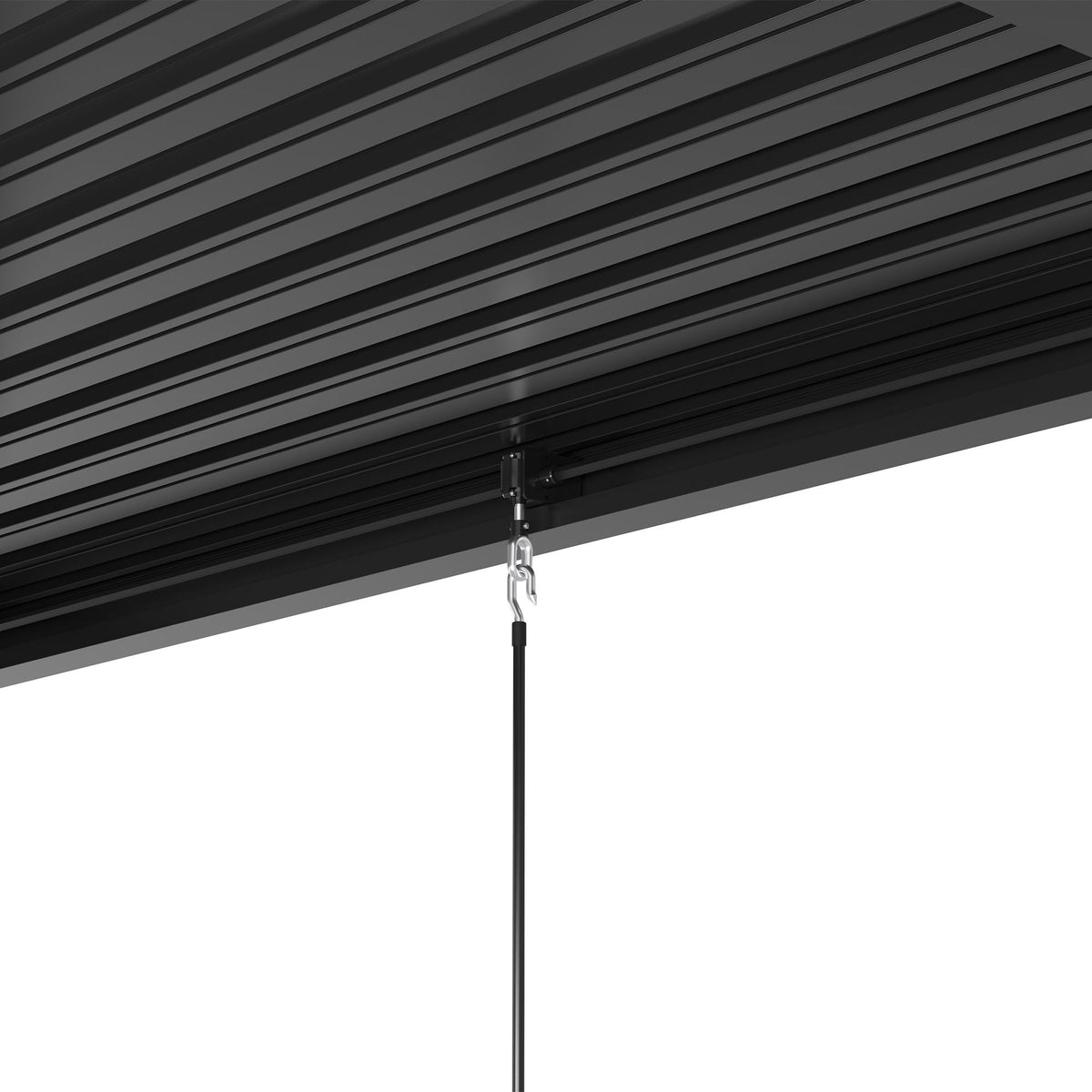 10 x 19 Ft Louvered Pergola with Aluminum Frame and Adjustable Louvers, Black