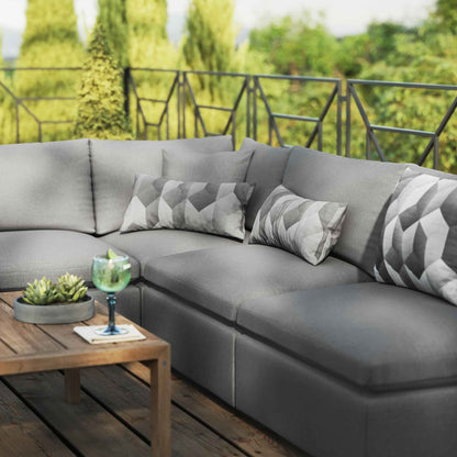 Patio Elegance Outdoor Sectional Sofa Set by Modway – Stylish 5-Piece Furniture for Patios