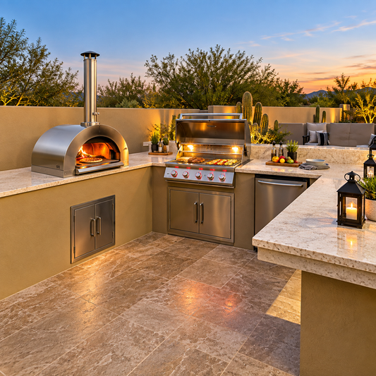 Kokomo Built-In Wood Fired Pizza Oven 32” for Ultimate Outdoor Cooking