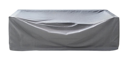 Paradiso Outdoor Solid Teak Wood Sofa - Gray Fabric